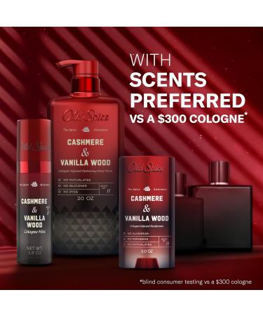 Old Spice Body Wash for Men The Spice Alchemist Collection 24/7 Cologne Infused Hydration No Trade Off Formula Free of Phthalates Silicones & Dyes Cashmere + Vanilla Wood Scent 20 oz - Buy Online on GoSupps.com