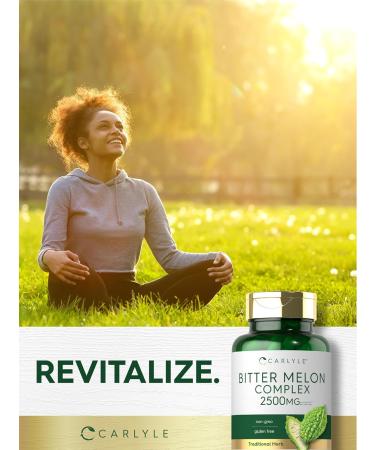 Carlyle Bitter Melon Capsules 2500 mg | 200 Count | Non-GMO & Gluten Free Extract | Complex Supplement - Buy Online on GoSupps.com