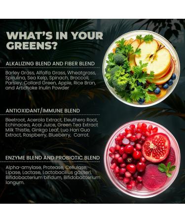 Chuga's Super Greens Powder Organic Superfood Blend with Greens Fruits & Probiotics Boosts Energy Detox and Digestion Vegan Non-GMO Gluten-Free Keto Friendly - 30 Servings - Buy Online on GoSupps.com