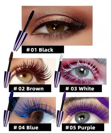 Brown 5D Telescopic Mascara | Waterproof Smudge-Proof Long Lasting | Voluminous Curling Non-Clump Mascara for False Lash Effect | Perfect for Makeup & Cosplay - Buy Online on GoSupps.com