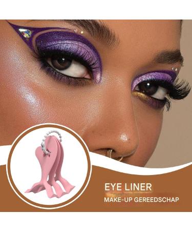 Eyeliner Makeup Tool Eyeliner Stencils 3 Piece Eye Makeup Guide Template for Beginners Eyeliner Helper for Travel Stage Performances Home Business Trips Dates Pink - Buy Online on GoSupps.com