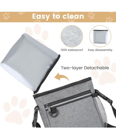 IDOGCHEW Dog Treat Pouch with Built-In Poop Bag Dispenser - Large Training Bag with Adjustable Belt - Multi Pocket Design for Treats and Toys - Buy Online on GoSupps.com