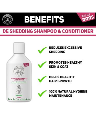 C&G Pets | De Shedding Shampoos & Conditioners For Dogs 500ml | Reduces Excessive Shedding Promotes Healthy Skin & Coat | 100% Natural Dog Shampoo And Conditioner | Show Standard Shine (500ML) 500 ml (Pack of 1) - Buy Online on GoSupps.com