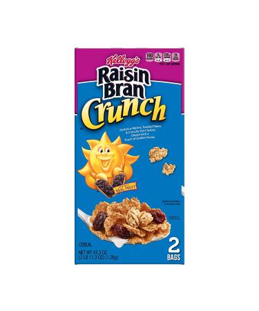 Kellogg's Raisin Bran Crunch Cereal - Original, 43.3 oz | Good Source of Fiber - Buy Online on GoSupps.com