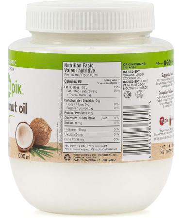 Yupik Organic Virgin Coconut Oil Non-GMO Vegan Gluten-Free 1 Kg - Buy Online on GoSupps.com