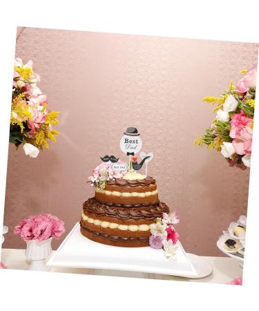 PRETYZOOM Moms Gift 50pcs Father's Day Cake Inserts Mama Gift Papa Gifts Moms Gifts Dessert Topper Flower Mommom Gifts Happy Birthday Gifts Fathers Day Cake Insert Paper Cup Decorations - Buy Online on GoSupps.com