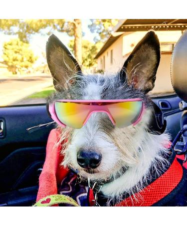 URBEST Dog Goggles Eye Protection - New Version Sunglasses for Medium Dogs - Pink, Waterproof, Windproof, UV Protection - Buy Online on GoSupps.com