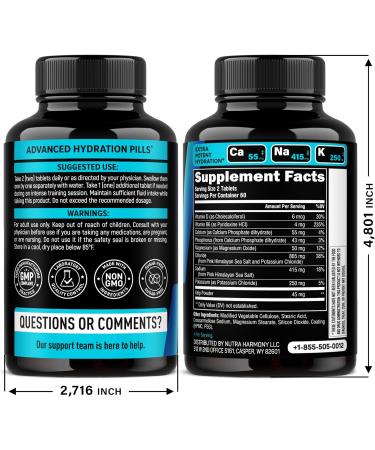 NUTRAHARMONY Cortisol Support Capsules & Electrolyte Tablets with Magnesium - Buy Online on GoSupps.com