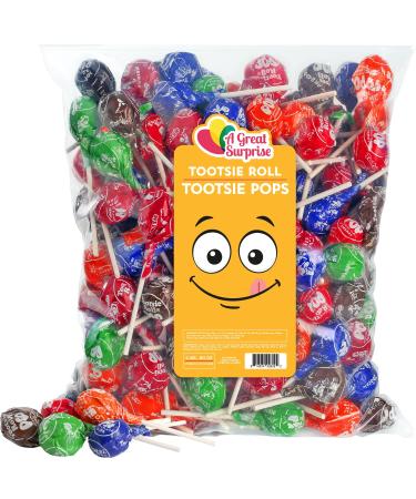 Tootsie Pops - 5 Pounds - Large Tootsie Roll Pops - Assorted Flavored Lollipops - Bulk Candy Party Bag Family Size 5 Pound (Pack of 1)