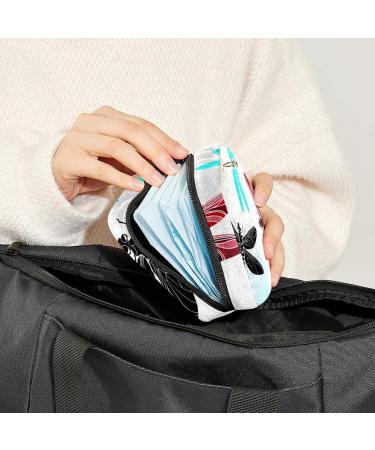 GIAPB Period Bag Period Pouch Storage Travel Makeup Bag - Butterfly Flower Design - Buy Online on GoSupps.com