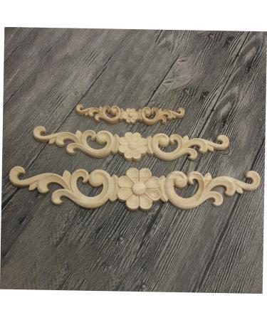 Angoily Carved Onlay Wall Decals 4 pcs Wood Appliques Corner Furniture unpainted Frames Wood Furniture Wood Flower White Embryo Furniture Appliques Onlays Corner Onlay - Buy Online on GoSupps.com