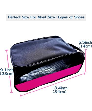 Getfitsoo Golf Shoe Bag | Ventilated Travel Bags for Men & Women | Outdoor Zippering Sports Shoe Storage - Rose - Buy Online on GoSupps.com