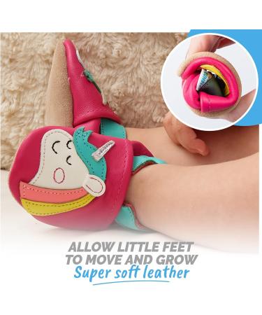 Soft Sole Leather Toddler Baby Shoes for Girls and Boys - Unicorn Design (6-12 Months) - Buy Online on GoSupps.com