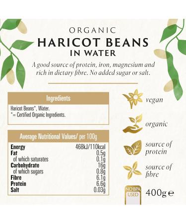 Biona Organic Haricot Beans 400g (Pack of 2) - Buy Online on GoSupps.com