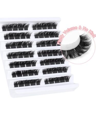 Lash Clusters Kit DIY Extension - Fluffy Cluster Lashes Set for Individual Eyelash Extensions with Glue & Remover by ALICE F - Buy Online on GoSupps.com