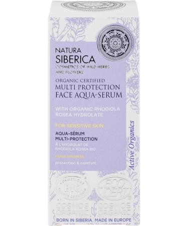 Natura Siberica Organic Certified Sensitive Skin Multi Protection Face Aqua-Serum Face Serum - Buy Online on GoSupps.com