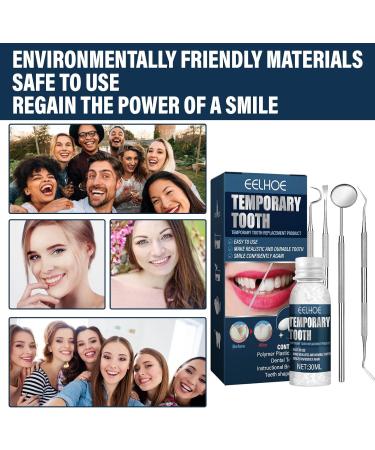 Provisional Denture Adhesive Set | DIY Temporary Tooth Repair Kit | Formable Dental Prosthesis Tools for Instant Fixes - Buy Online on GoSupps.com