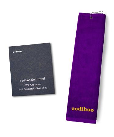 oodiboo Kitchen Towels Hand Towels for Bathroom,Sports Towel tri-fold Thickened 100% Pure Cotton (Purple)