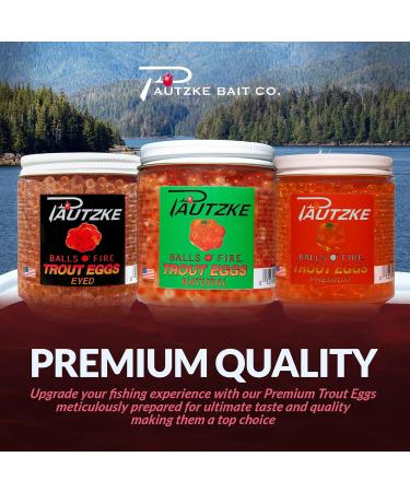 Pautzke Balls O Fire Trout Eggs - Premium Uncured Fishing Bait (8 Oz) - Real Egg Bait for Trout Fishing No Refrigeration Needed - Buy Online on GoSupps.com