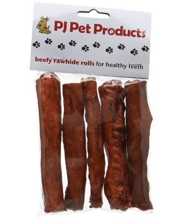 PJ Pet Poducts Beefy Rawhide Rolls 15 cm (50 Pieces x 22 g)