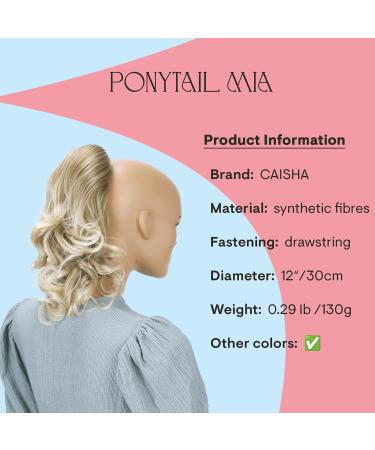 CAISHA 30cm Mia Braid Hair Extension - Voluminous Wavy Blond Mix Hairpiece with Cord Closure | #PH4a & #27T613 - Buy Online on GoSupps.com