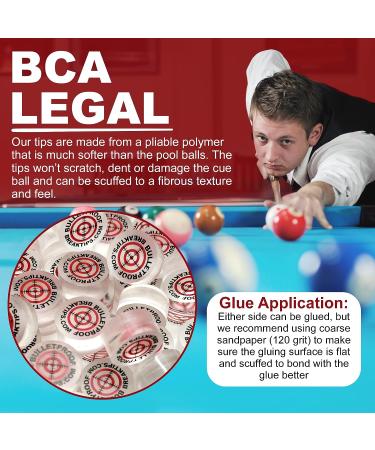 Bulletproof Break Tips - Polymer Break & Jump Tip | Professional Pool Cue Tips & Pool Stick Accessories | Billiards Accessories for Adults and Pool Players | Comes with Free Patch and Sticker! 13mm 1 - Buy Online on GoSupps.com