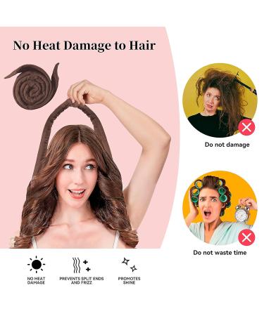 Shop Heatless Lock Winder Curls - 60 Extra Long DIY Overnight Hair Curlers for Medium to Long Hair | No Heat Hair Styling - Buy Online on GoSupps.com
