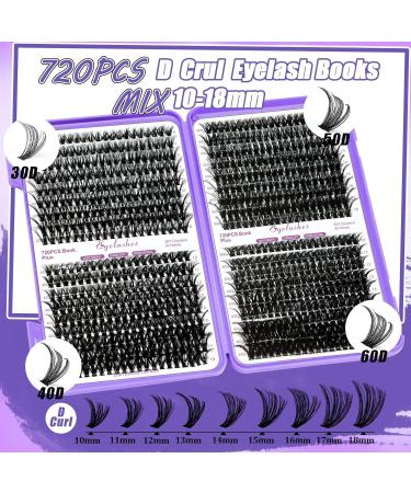 DNSGOOR DIY Lash Extension Kit 840Pcs D Curl Individual Lash Clusters Eyelashes Extension Set with Mirror Lash Storage Box Lash Bond&Seal Glue Remover Tweezers Lash Brush Applicator A-Lash Kit 30-60D - Buy Online on GoSupps.com