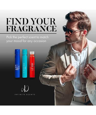 Infinite Scents Men's Cologne Sampler Set - 10 Designer Fragrances + Pocket-Sized Pouch | Travel-Size Cologne Samples Gift Set - Buy Online on GoSupps.com