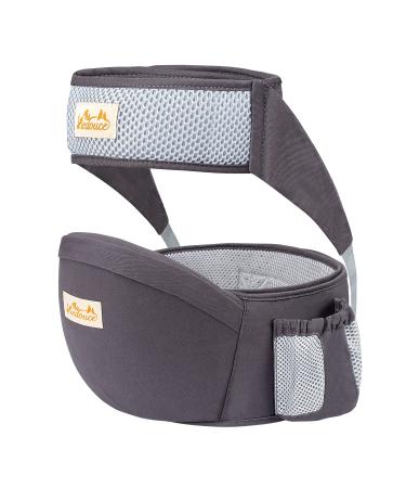 Viedouce baby hip seat ergonomic with seat belt protection pure cotton light and breathable ergonomic light waist stool baby hip seat for 4-36 months (dark gray) Dunkegray - Buy Online on GoSupps.com