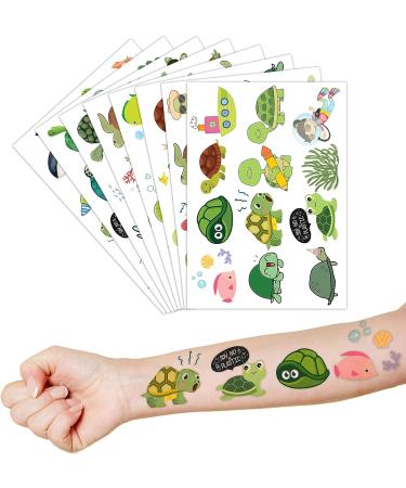 Sea Turtle Temporary Tattoos - 96PCS Ocean Theme Stickers for Birthday Party Decor and Classroom Prizes - Buy Online on GoSupps.com