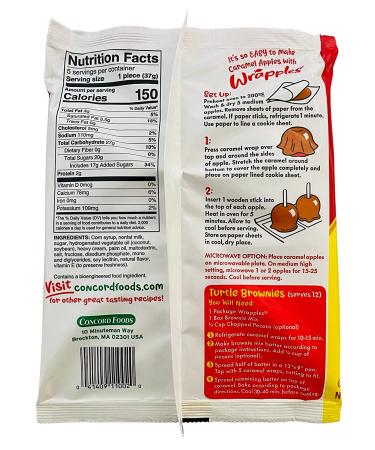 Concord Caramel Apple Wrap 6.05 Oz (Value 6 Pack) - Makes 30 Fresh Caramel Apples - Buy Online on GoSupps.com