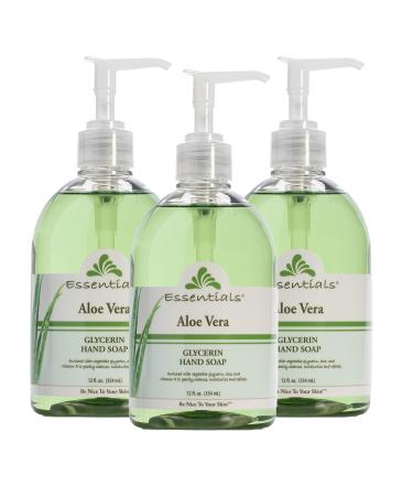 Essentials by Clearly Natural Glycerin Liquid Hand Soap Aloe Vera 12-Fluid Ounce Pack of 3