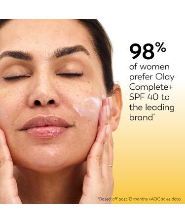 Olay Complete+ Face Moisturizer with Sunscreen SPF 40 For Sensitive Skin Broad Spectrum Sun Protection Fragrence-Free - No White Cast on All Tones Nourishes Moisture Barrier - Ceramides 6 Oz 6 Fl Oz (Pack of 1) - Buy Online on GoSupps.com