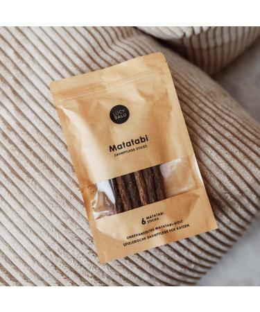 Lucybalu 6x Matatabi Sticks for Cats | Natural Dental Care & Chewing Toys | Freshen Breath with Matatabi Wood | Eco-Friendly Cat Chew Sticks - Buy Online on GoSupps.com