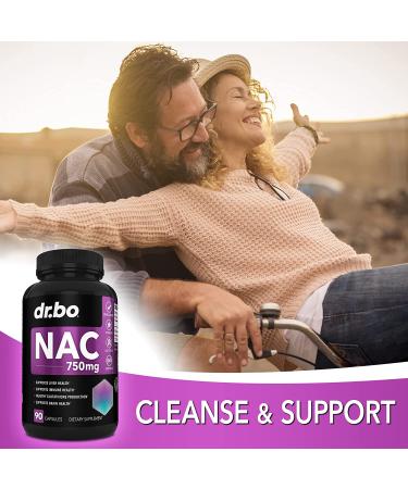 NAC Supplement 750mg - Liver, Lung & Kidney Support - 90 Capsules - Buy Online on GoSupps.com