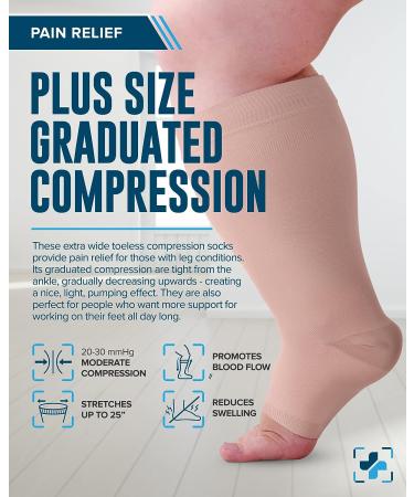 Plus size toeless outlet stockings