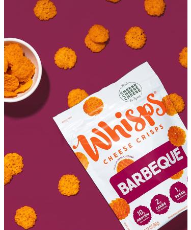 Whisps Barbeque Cheese Crisps 2.12 oz - Flavorful Low-Carb Snack - Buy Online on GoSupps.com