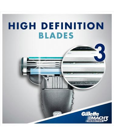 Gillette Mach3 Sensitive Men's Disposable Razors - 9 Count - Buy Online on GoSupps.com