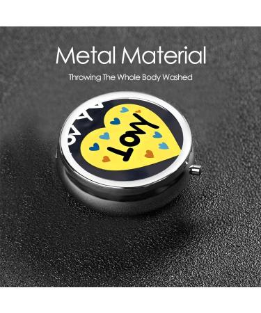 Love You with All My Heart | 3 Compartment Round Pill Box Organizer | Portable Travel Pill Box for International Shipping - Buy Online on GoSupps.com