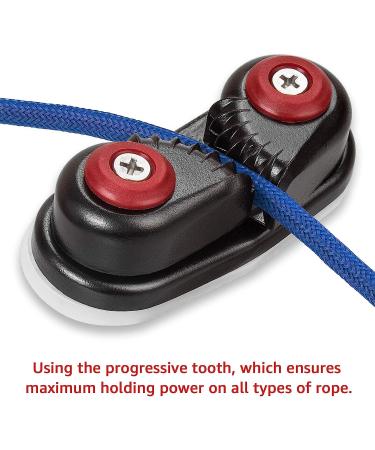 GANGUOLA Aluminum Cam Cleats for Rope | Set of 2 Ball Bearing Fast Entry Cleats | For Line Sizes Up to 5/8 Inch | Ideal for Sailing, Kayak, Canoe & Dinghy - Buy Online on GoSupps.com