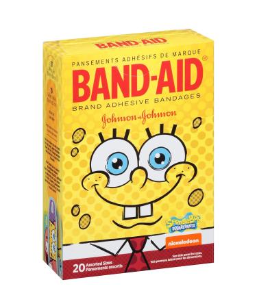 Buy SpongeBob Band-Aid Adhesive Bandages - 20 ct Assorted Sizes | International Shipping Available - Buy Online on GoSupps.com