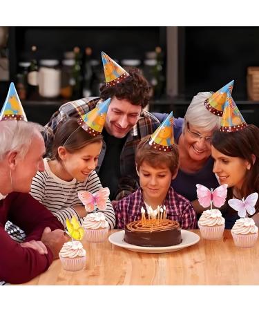 12PCS Butterflies Cupcake Topper Pink Butterfly Cupcake Toppers Cake Topper Cake Decorations DIY Happy Birthday Decorations for Birthday Celebration Kids Boys Girls Party Supplies - Buy Online on GoSupps.com