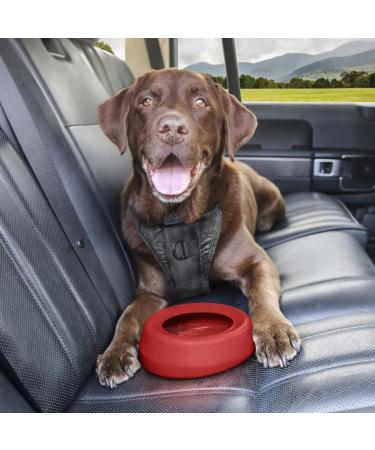 Kurgo Splash-Free Hiking Water Bowl for Dogs | BPA-Free 710 ml Red Perfect for Food & Water on the Go - Buy Online on GoSupps.com