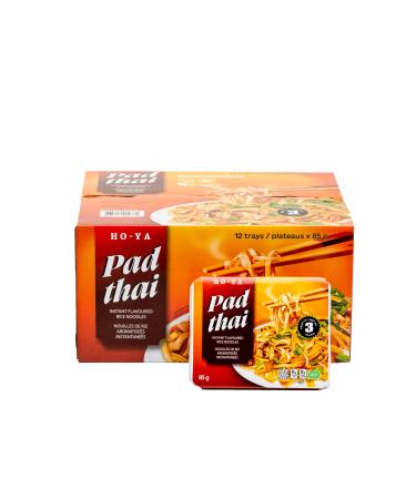 HO-YA Pad Thai Instant Flavoured Noodles 12 Pack 85g Rice Noodles with Vegetable Packet Vegetarian and Halal 85 g (Pack of 12)