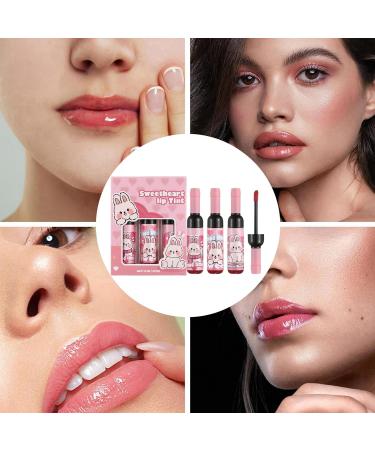 Lip contour stain 3 colors pigmented lip stains moisturizing lip gloss moisturizing lipstick wine bottle - Buy Online on GoSupps.com