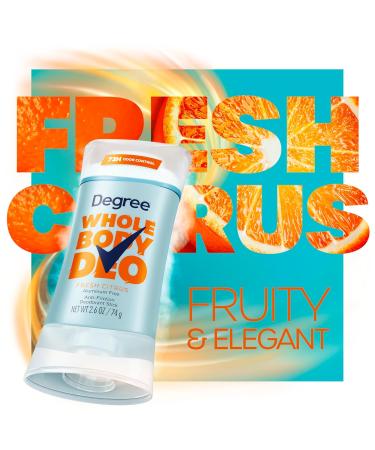 Degree Women Whole Body Deodorant Fresh Citrus Stick Aluminum Free72H Odor Control 2.6 oz - Buy Online on GoSupps.com