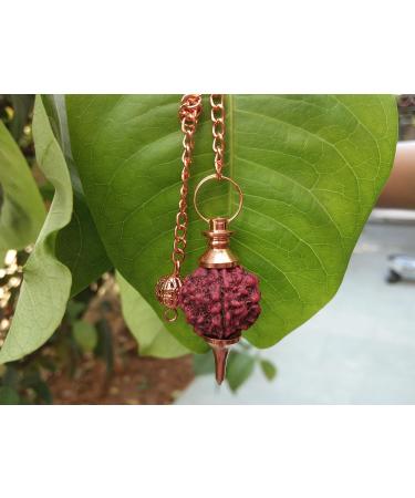 Jet Rudraksha Copper Plated Pendulum for Crystal Therapy | Boost Blessings Cheerfulness & Inspiration - Buy Online on GoSupps.com