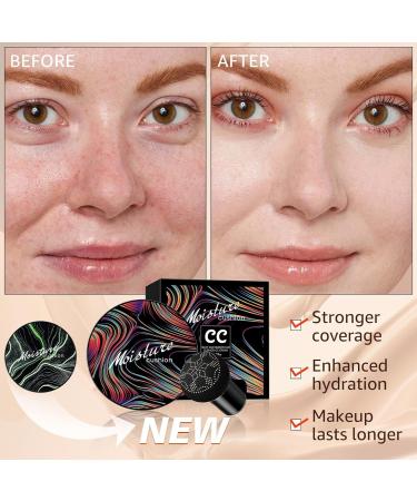 Mushroom Head Air Cushion CC Cream - New Upgraded BB Cream Face Makeup Foundation for Mature Skin Moisturizing Concealer Brighten Long-Lasting Colored Packaging (Buff Beige 3.21 Ounce (Pack of 1)) - Buy Online on GoSupps.com