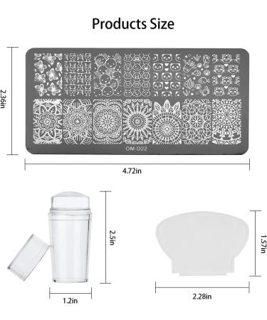 Nail Cat Stamping Kit with 6 Animal Nail Art Plates - DIY Design Print Salon S - Buy Online on GoSupps.com